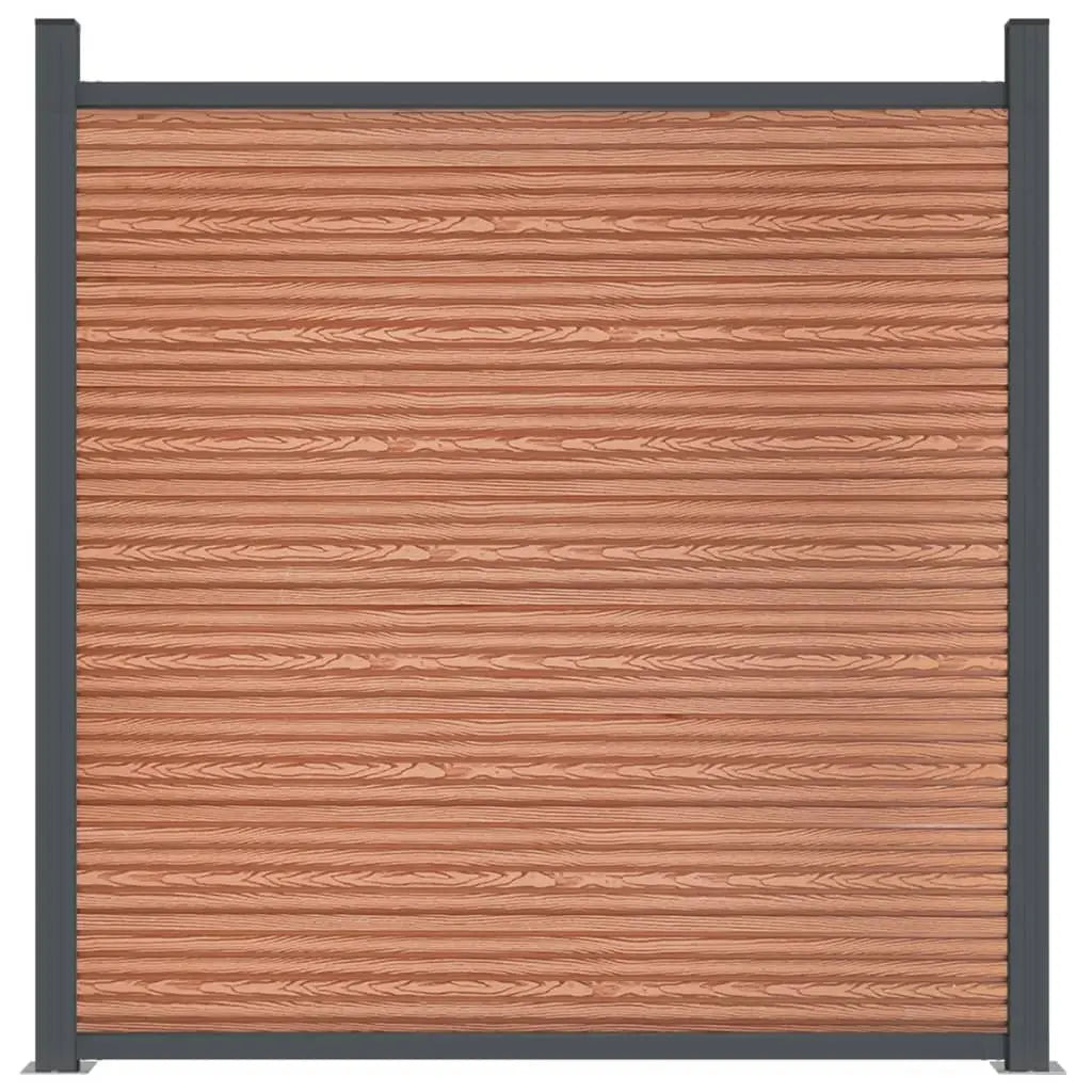 Panel De Valla Wpc Marrón 699x186 Cm / Vetonek_1