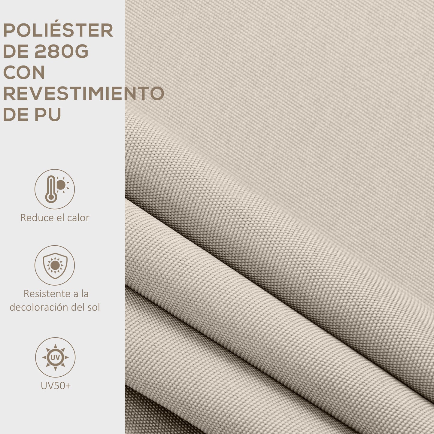 Outsunny Toldo Manual Retráctil Con Manivela 200x295 Cm Protección Solar Uv50+_3