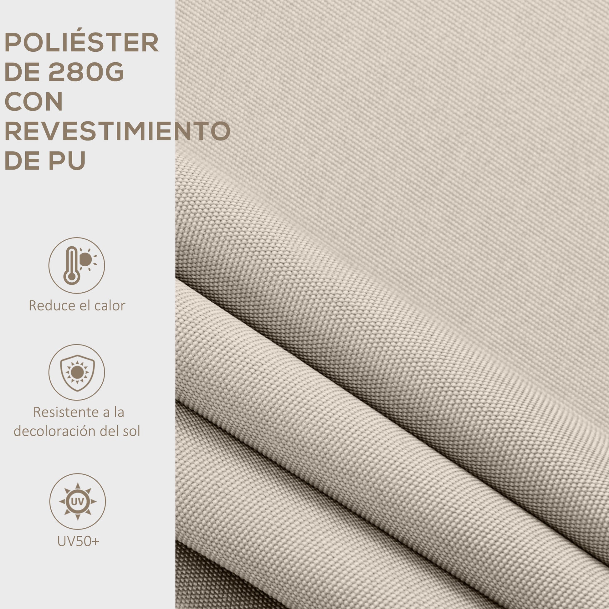 Outsunny Toldo Manual Retráctil Con Manivela 200x295 Cm Protección Solar Uv50+_3