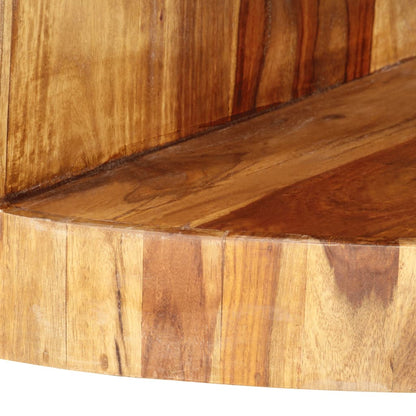 Mesa De Centro Redonda Madera Maciza De Sheesham 65x30 Cm_4