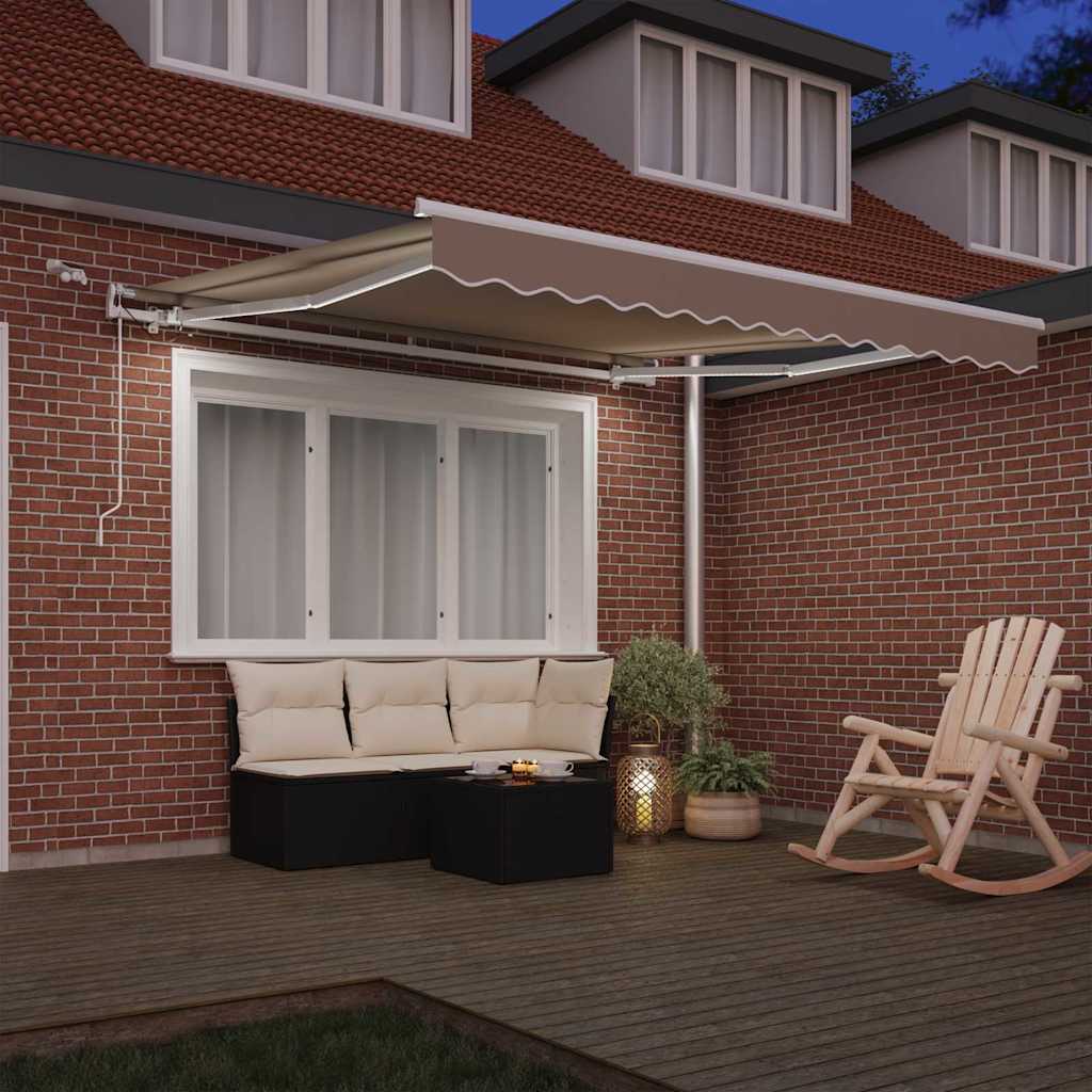 Toldo Retráctil Beige 350 X 250 Cm Poliéster_2