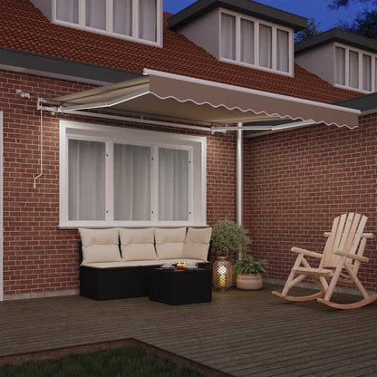 Toldo Retráctil Beige 350 X 250 Cm Poliéster_2