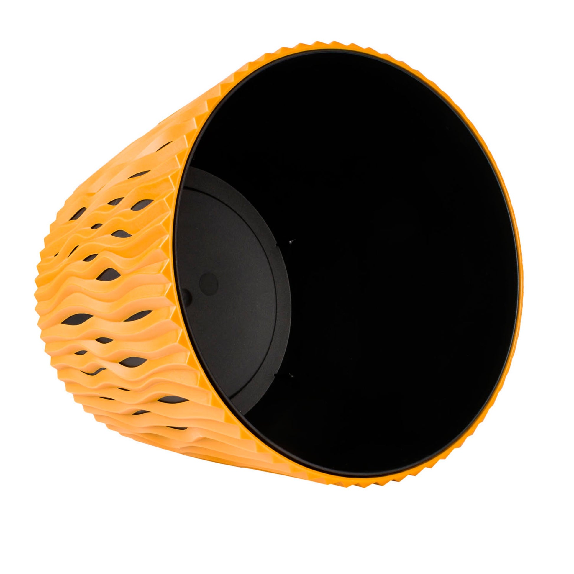 Maceta Redonda De Plastico Sandy Round En Color Mostaza 15,8 (largo) X 15,8 (ancho) X 13,8 (alto) Cm_3