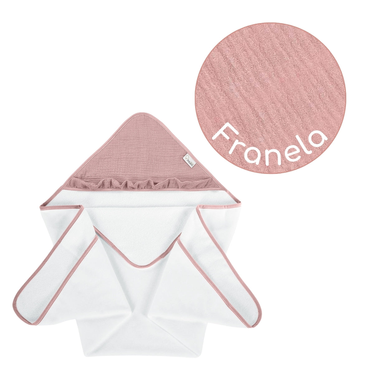 Maxicapa De Baño Para Bebés Cotton Color Rosa