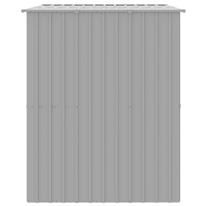 Caseta Perros Tejado Acero Galvanizado Gris Claro 214x153x181cm_3
