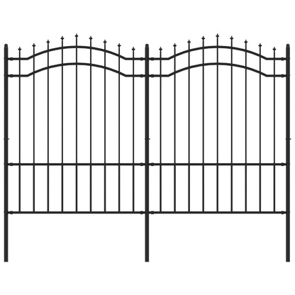Valla De Jardín Con Punta De Lanza Acero Recubierto Negro 190cm / Vetonek_4