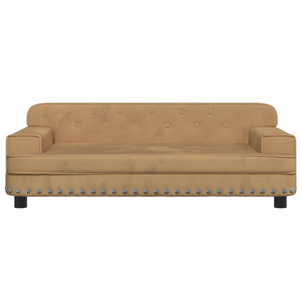 Cama Para Perros De Terciopelo Marrón 90x53x30 Cm / Vetonek_3