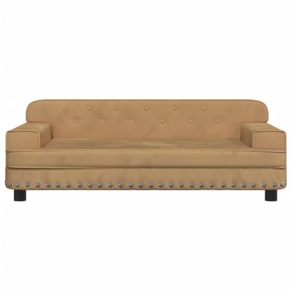 Cama Para Perros De Terciopelo Marrón 90x53x30 Cm / Vetonek_3