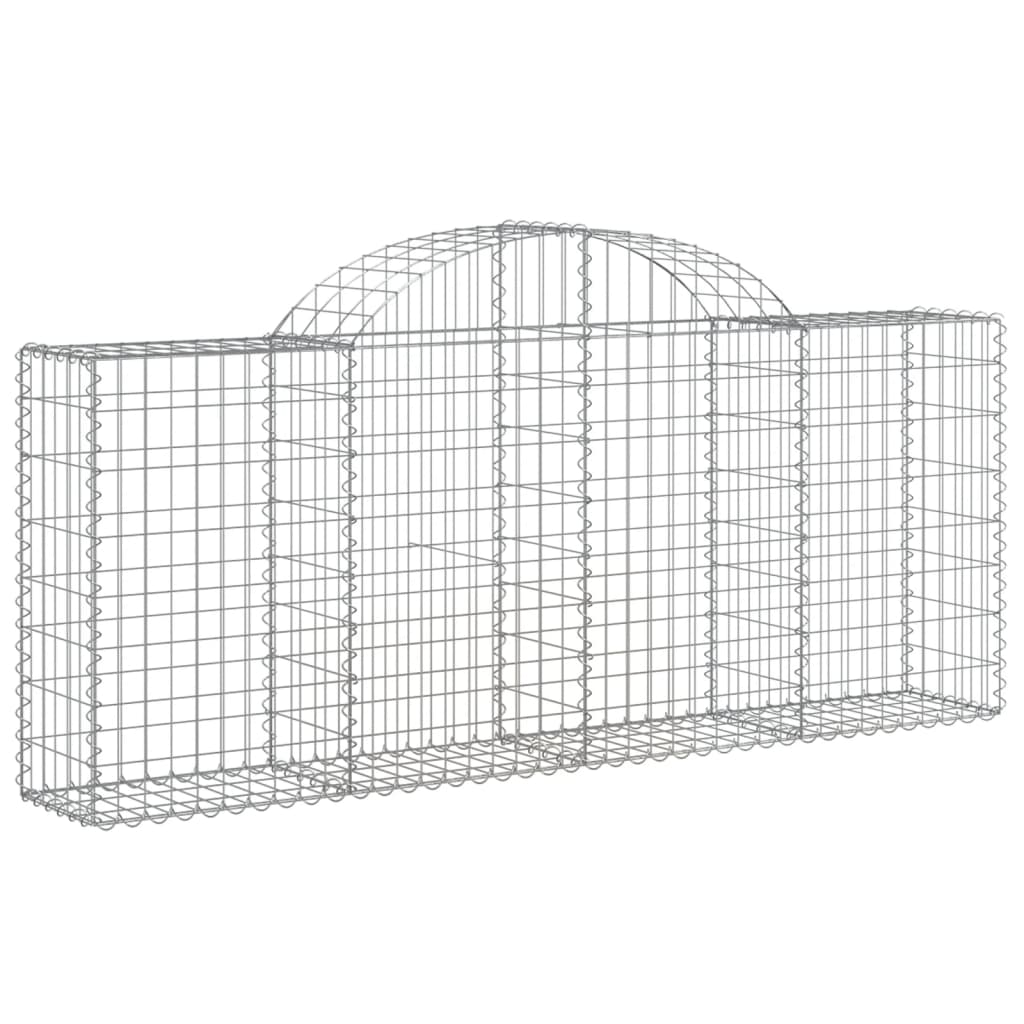 Cestas De Gaviones 25 Uds Forma De Arco Hierro 200x30x80/100 Cm_2