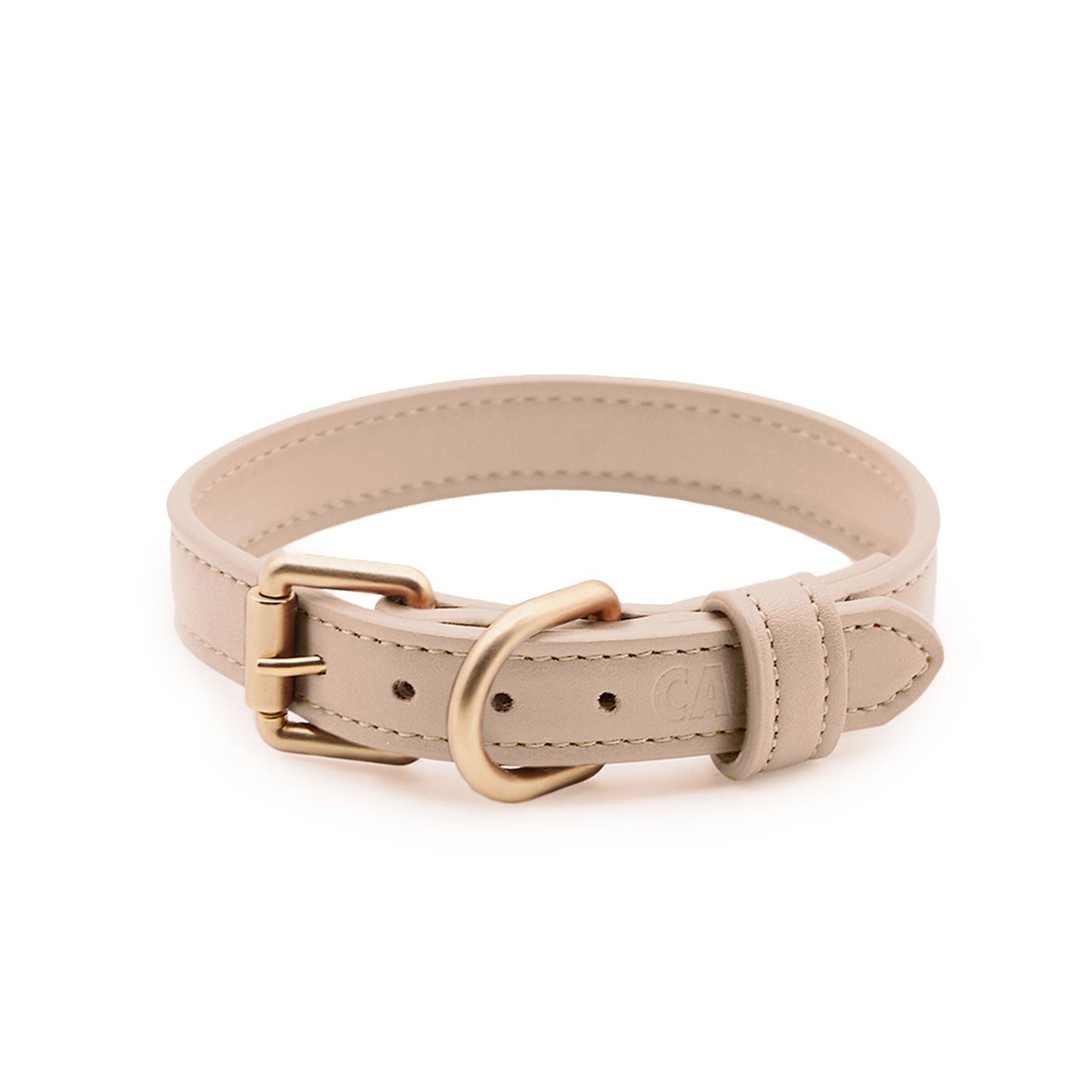 Cafide Collar De Cuero Vegano Beige. Modelo Jala._0