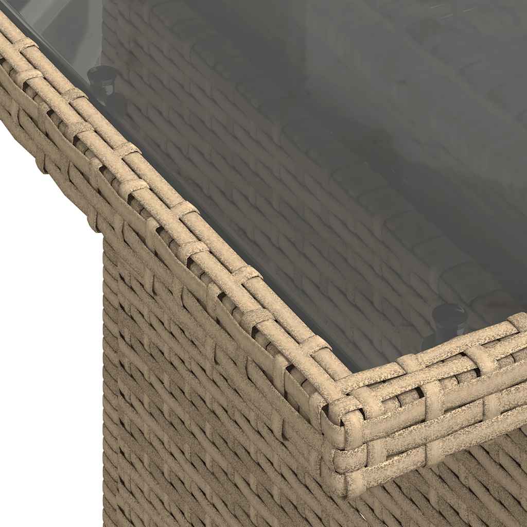 Set Sofás De Jardín 7 Piezas Y Cojines Ratán Sintético Beige / Vetonek_5