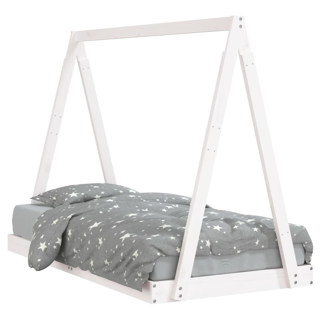 Vidaxl Estructura De Cama Para Niños Madera De Pino Blanco 80x160 Cm_0