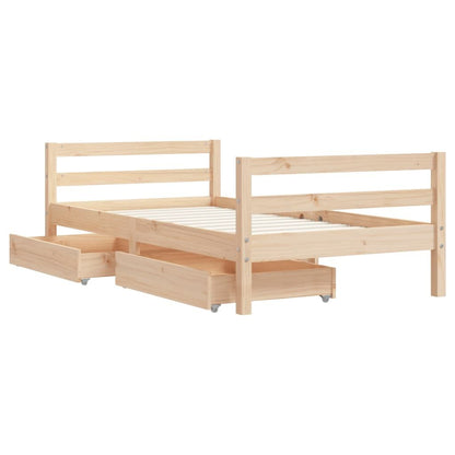 Vidaxl Estructura De Cama Infantil Con Cajones Madera De Pino 80x160cm_3