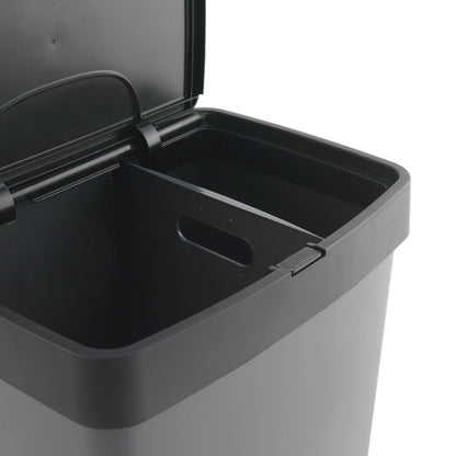 Cubo De Basura O Reciclaje 70l, Vertical, 2 Compartimentos, Papelera Residuos, 76 Cm, Fácil Gestión_5