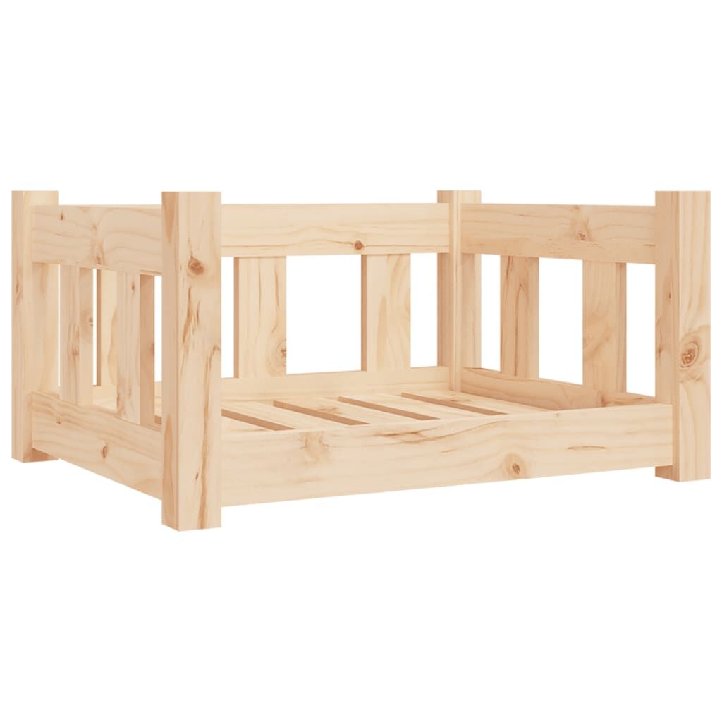 Vidaxl Cama Para Perros Madera Maciza De Pino 55,5x45,5x28 Cm_0