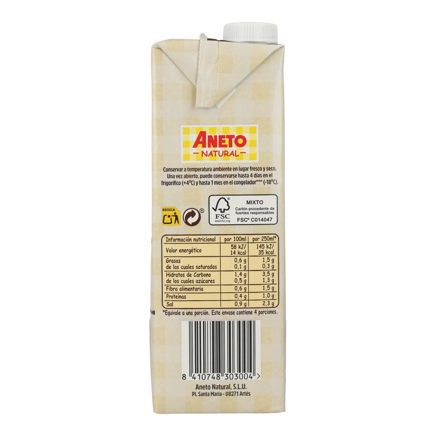 Caldo natural de cebolla ECO Aneto 1L