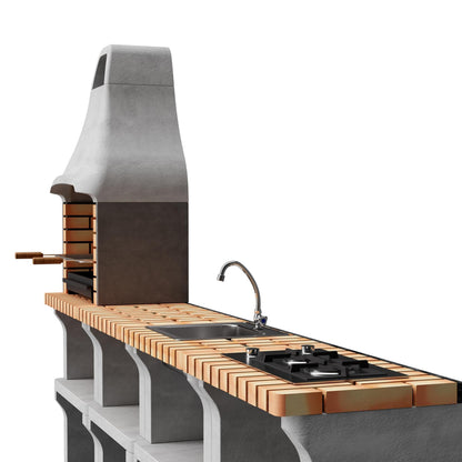 Cocina de exterior con Barbacoa New Iberia XL Plus Movelar