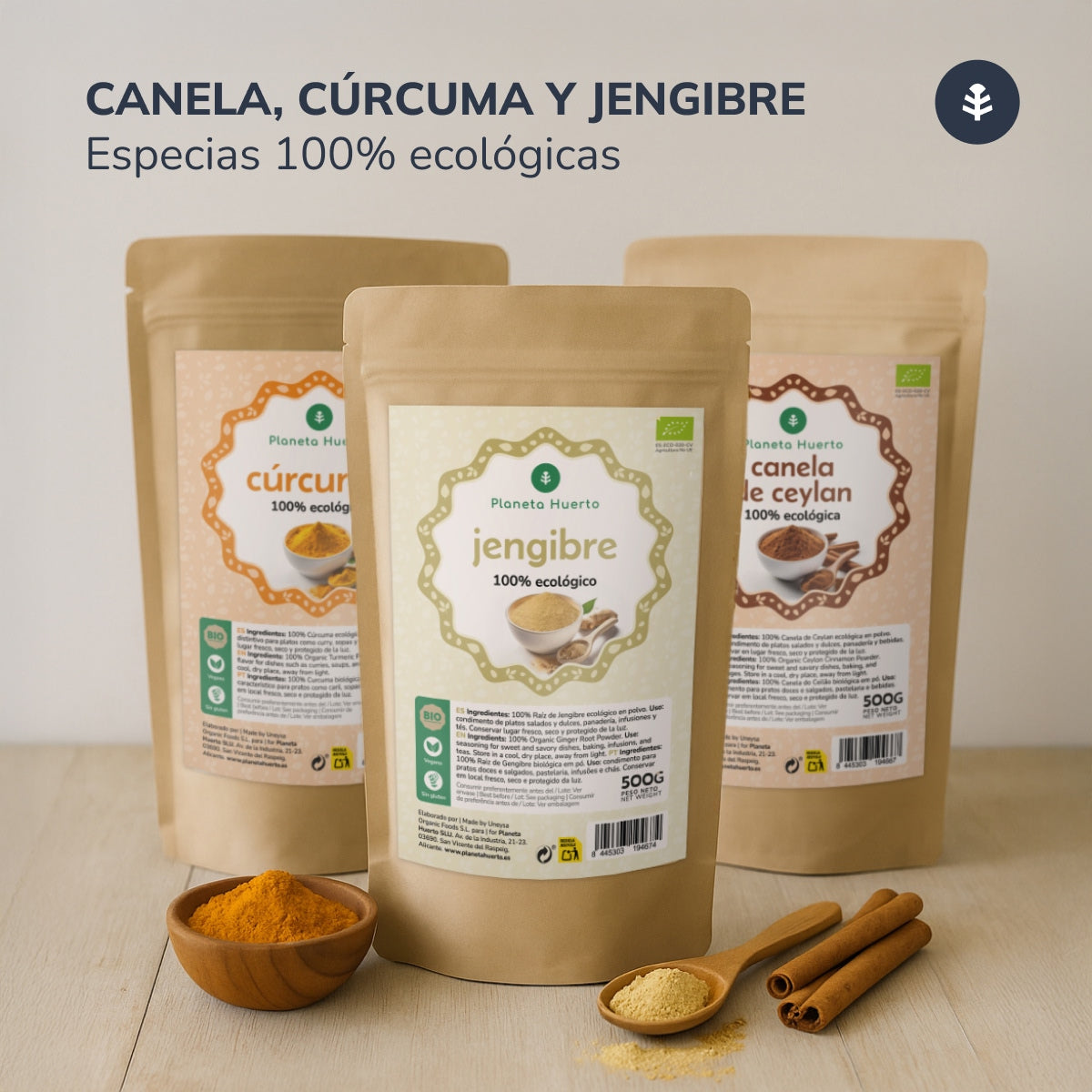 Canela de Ceylán en Polvo ECO Planeta Huerto 200 g