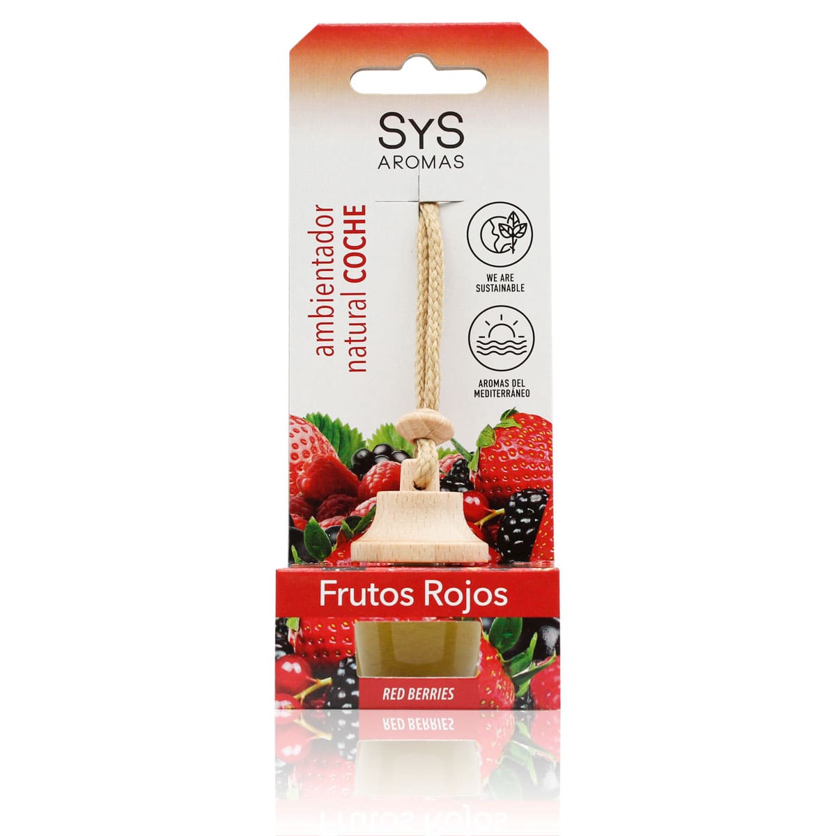 Ambientador Coche Frutos Rojos SYS Aromas Style 7 ml | Aroma Afrutado y Dulce | Jugoso y Vibrante_0