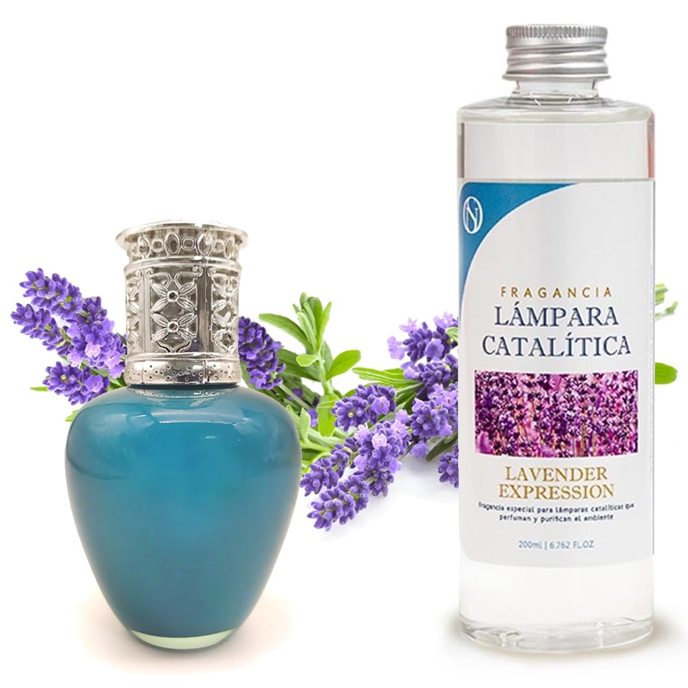 Lámpara Catalítica Aqua Marina + Fragancia Aroma Lavender Expression 500ml - Elimina Olores Y Mejora La Calidad Del Aire_0