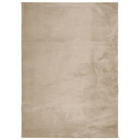 Vidaxl Alfombra De Pelo Corto Suave Lavable Huarte Arena 200x280 Cm_0