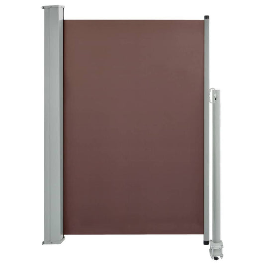Vidaxl Toldo Lateral Retráctil De Jardín Marrón 120x300 Cm_0