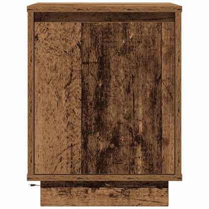 Mesilla De Noche Con Luces Led Madera Vieja 38x34x50 Cm_4