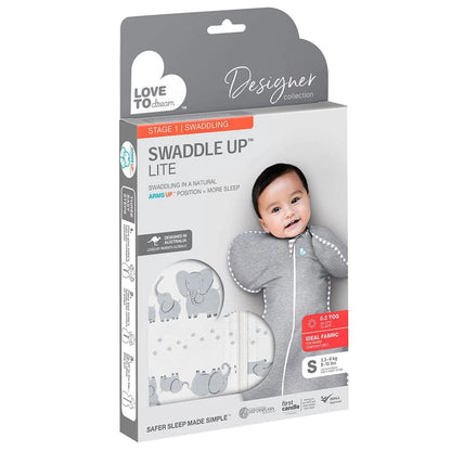 Love To Dream Saco De Bebé Swaddle Up Lite Stage 1 Elefante Blanco S_3