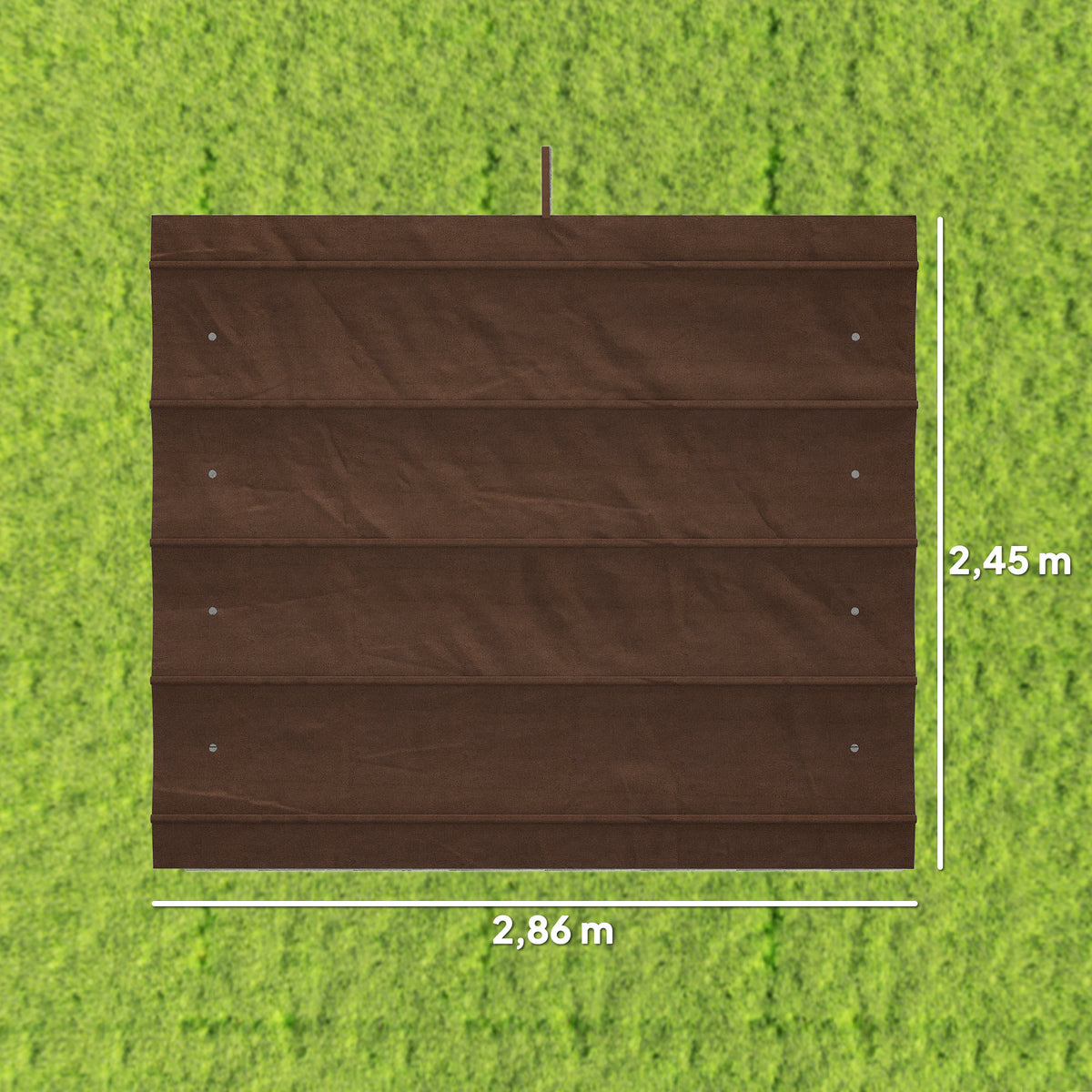 Outsunny Techo De Pérgola Retráctil 3x2,5 M Para Marco De Pérgola De 3x2 M Café_2