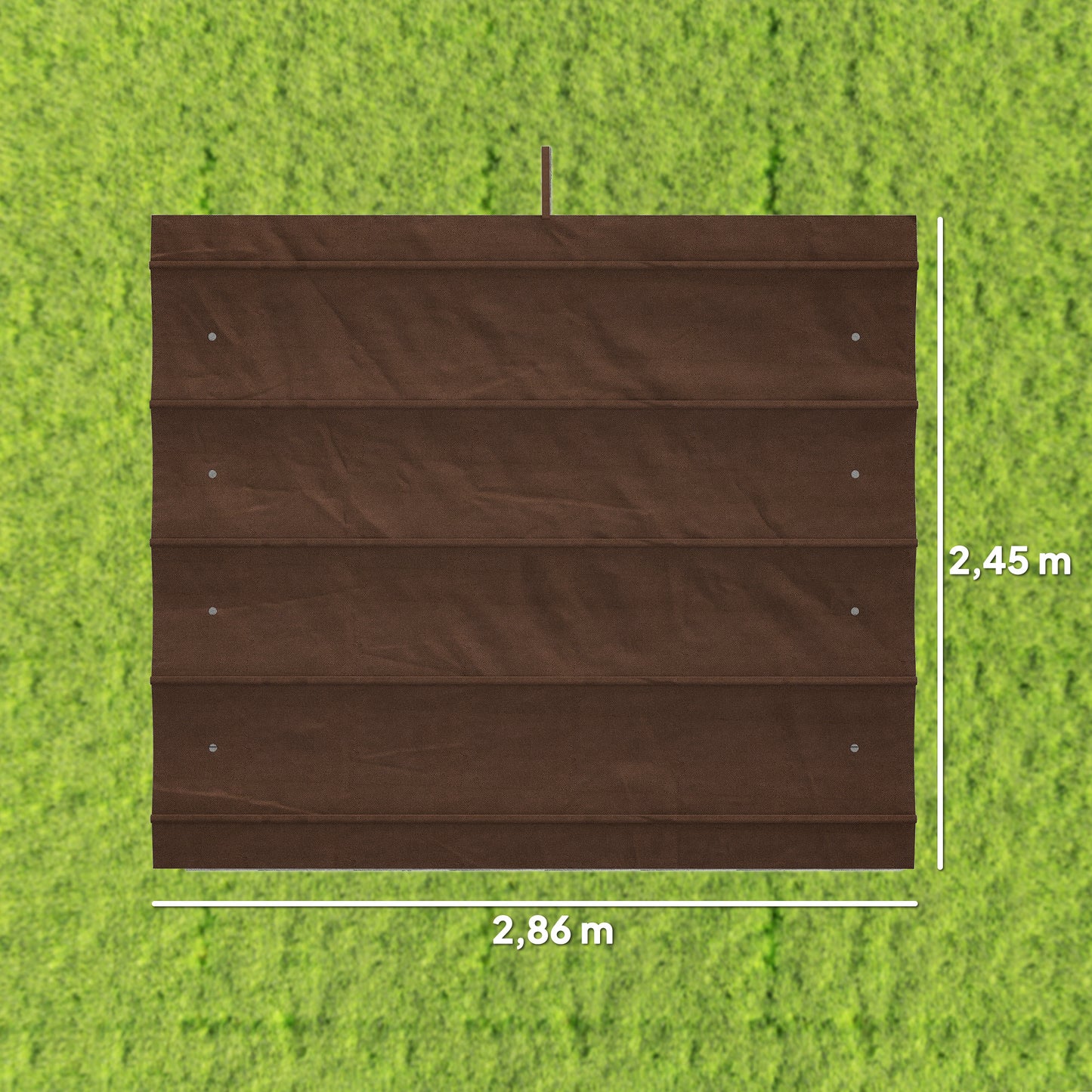 Outsunny Techo De Pérgola Retráctil 3x2,5 M Para Marco De Pérgola De 3x2 M Café_2