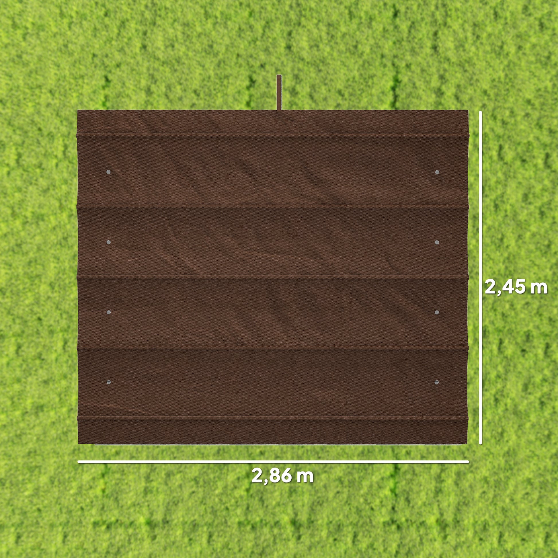 Outsunny Techo De Pérgola Retráctil 3x2,5 M Para Marco De Pérgola De 3x2 M Café_2