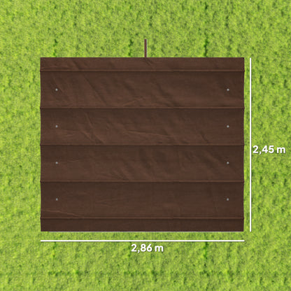 Outsunny Techo De Pérgola Retráctil 3x2,5 M Para Marco De Pérgola De 3x2 M Café_2
