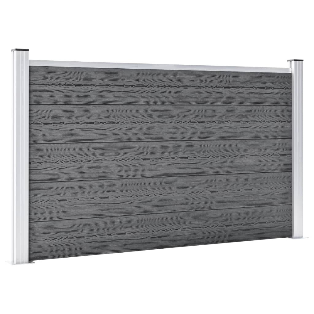 Valla De Jardín De Wpc Gris 699x106 Cm / Vetonek_0