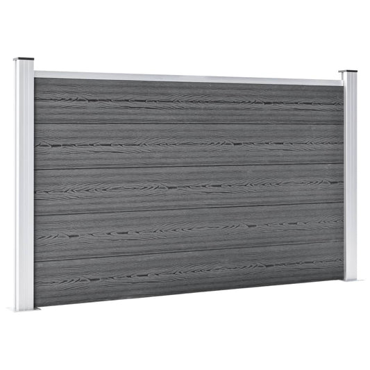 Valla De Jardín De Wpc Gris 699x106 Cm / Vetonek_0