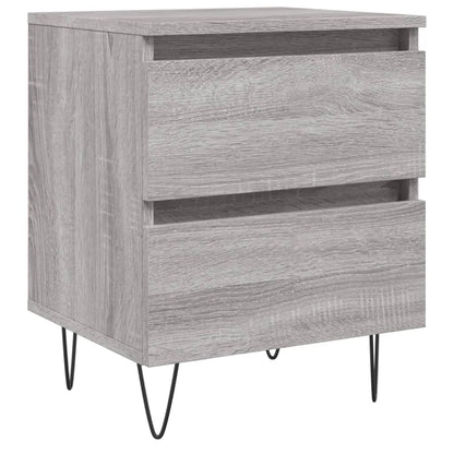 Mesita De Noche Madera De Ingeniería Gris Sonoma 40x35x50 Cm_0