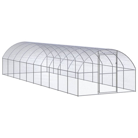 Vidaxl Gallinero De Exterior De Acero Galvanizado 3x10x2 M_0