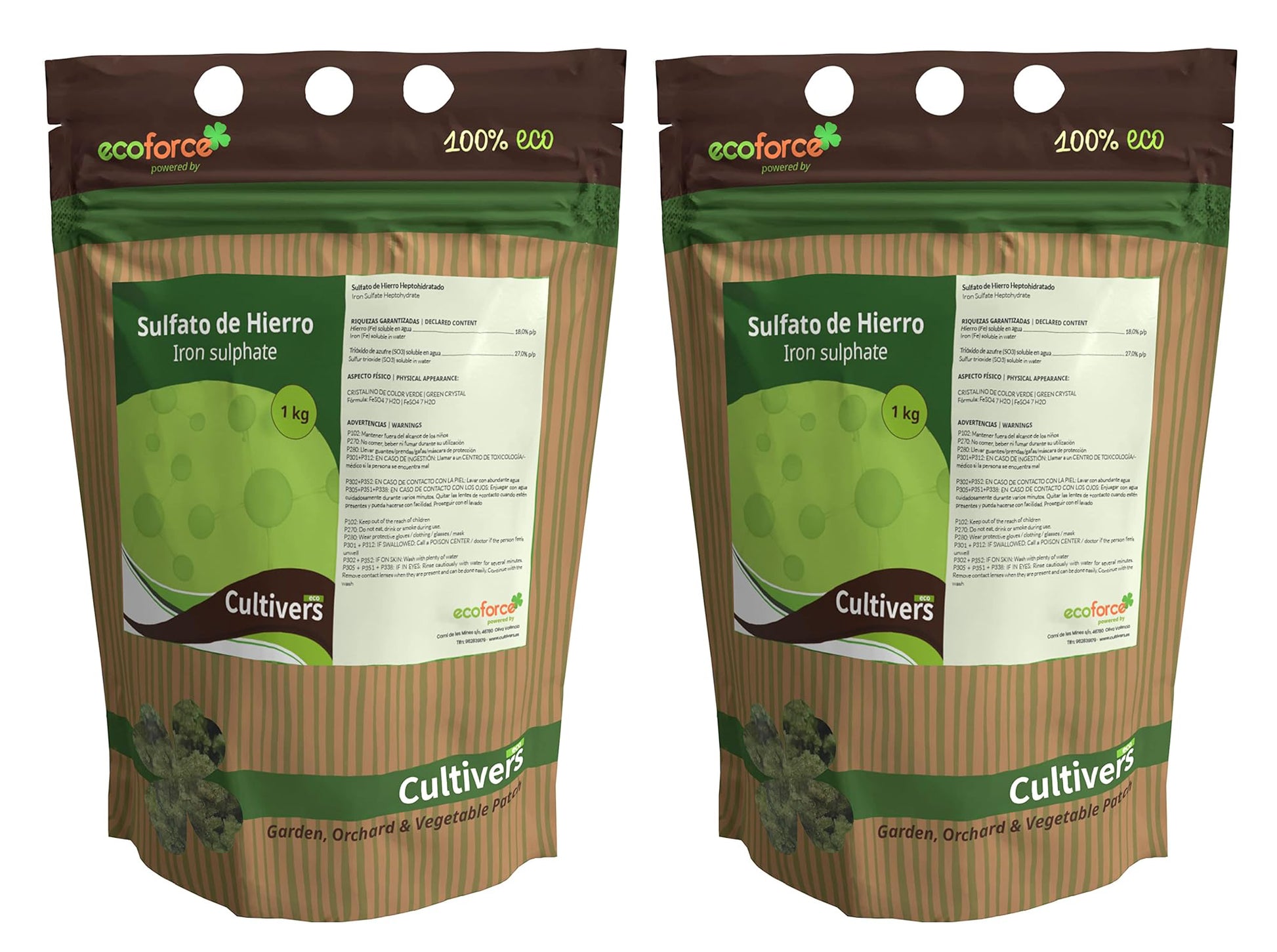 Sulfato De Hierro Cultivers 2x1kg_1