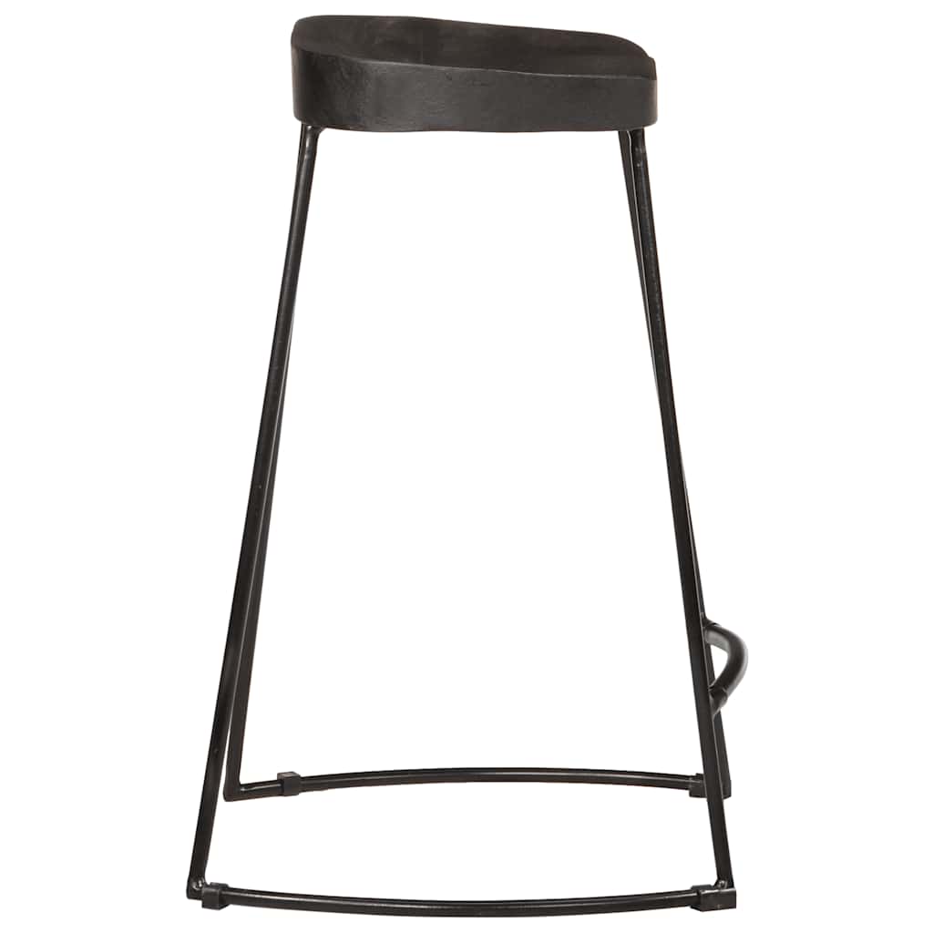 Taburetes De Barra 45x40x62 Cm Madera Maciza De Mango_1