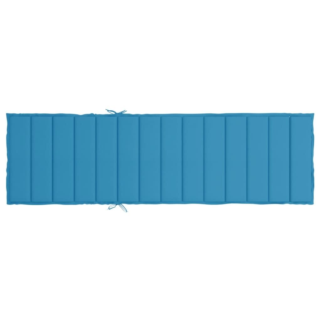 Vidaxl Cojín De Tumbona De Tela Oxford Azul 200x60x3 Cm_4