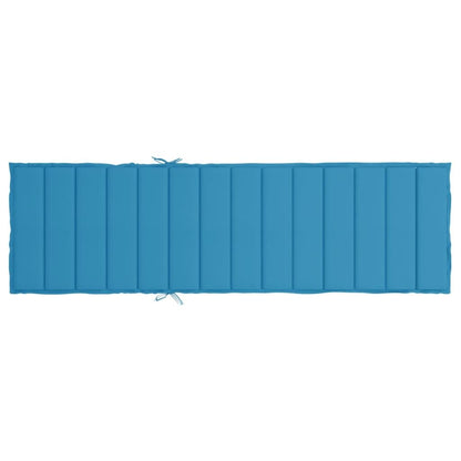 Vidaxl Cojín De Tumbona De Tela Oxford Azul 200x60x3 Cm_4