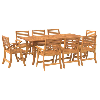 Vidaxl Juego De Comedor De Jardín 9 Piezas Madera Maciza De Acacia_0