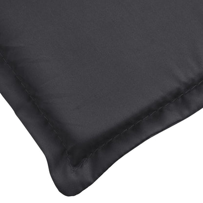 Vidaxl Cojín De Tumbona De Tela Oxford Negro 200x50x3 Cm_5