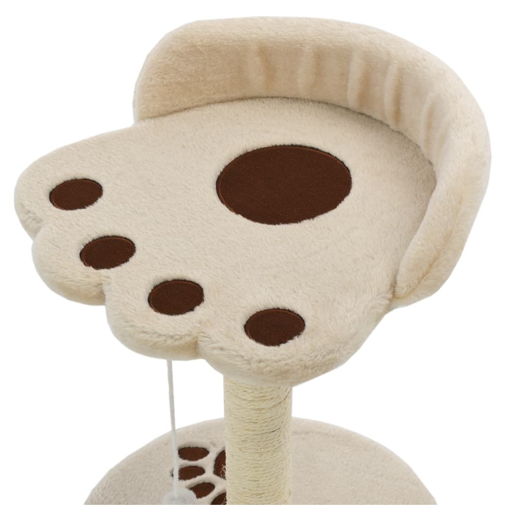 Vidaxl Rascador Para Gatos Con Poste De Sisal 40 Cm Beige Y Marrón_3