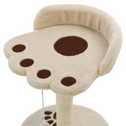 Vidaxl Rascador Para Gatos Con Poste De Sisal 40 Cm Beige Y Marrón_3