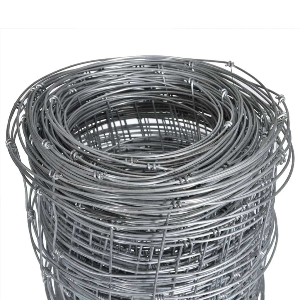 Valla De Jardín De Acero Galvanizado Plateado 50x1,25 M / Vetonek_4
