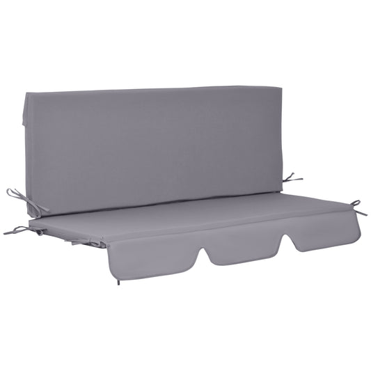 Outsunny Cojín Para Columpio De 2 Piezas Cojín Para Balancín 130x45x5 Cm Gris_0