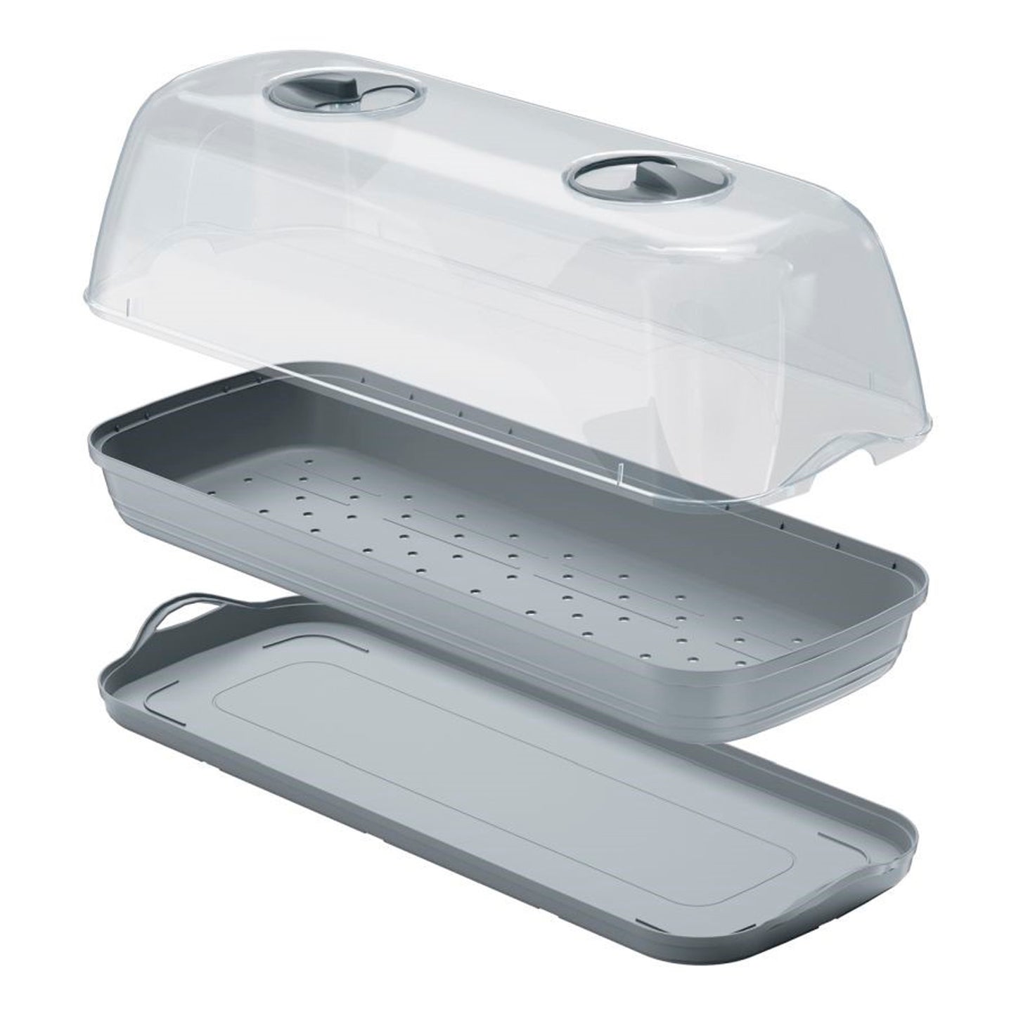 Semillero/bandeja Multiusos Con Tapa De Policarbonato Respana Table Greenhouse, Dimensiones (mm) 515x196x185, Color Gris Piedra_4