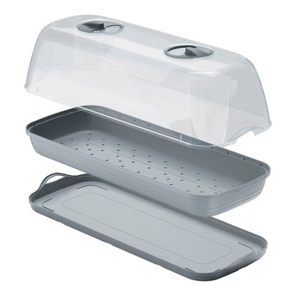 Semillero/bandeja Multiusos Con Tapa De Policarbonato Respana Table Greenhouse, Dimensiones (mm) 515x196x185, Color Gris Piedra_4