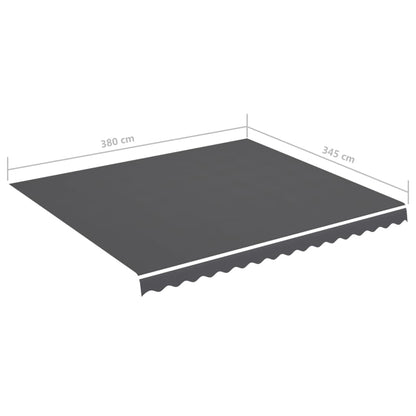 Tela De Repuesto Para Toldo Gris Antracita 4x3,5 M Poliéster_5