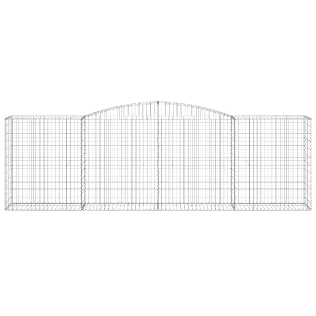 Cestas De Gaviones 9 Uds Forma De Arco Hierro 400x50x120/140 Cm_3